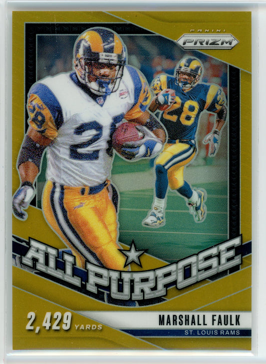 2024 Panini Prizm #5 Marshall Faulk All Purpose Gold /10