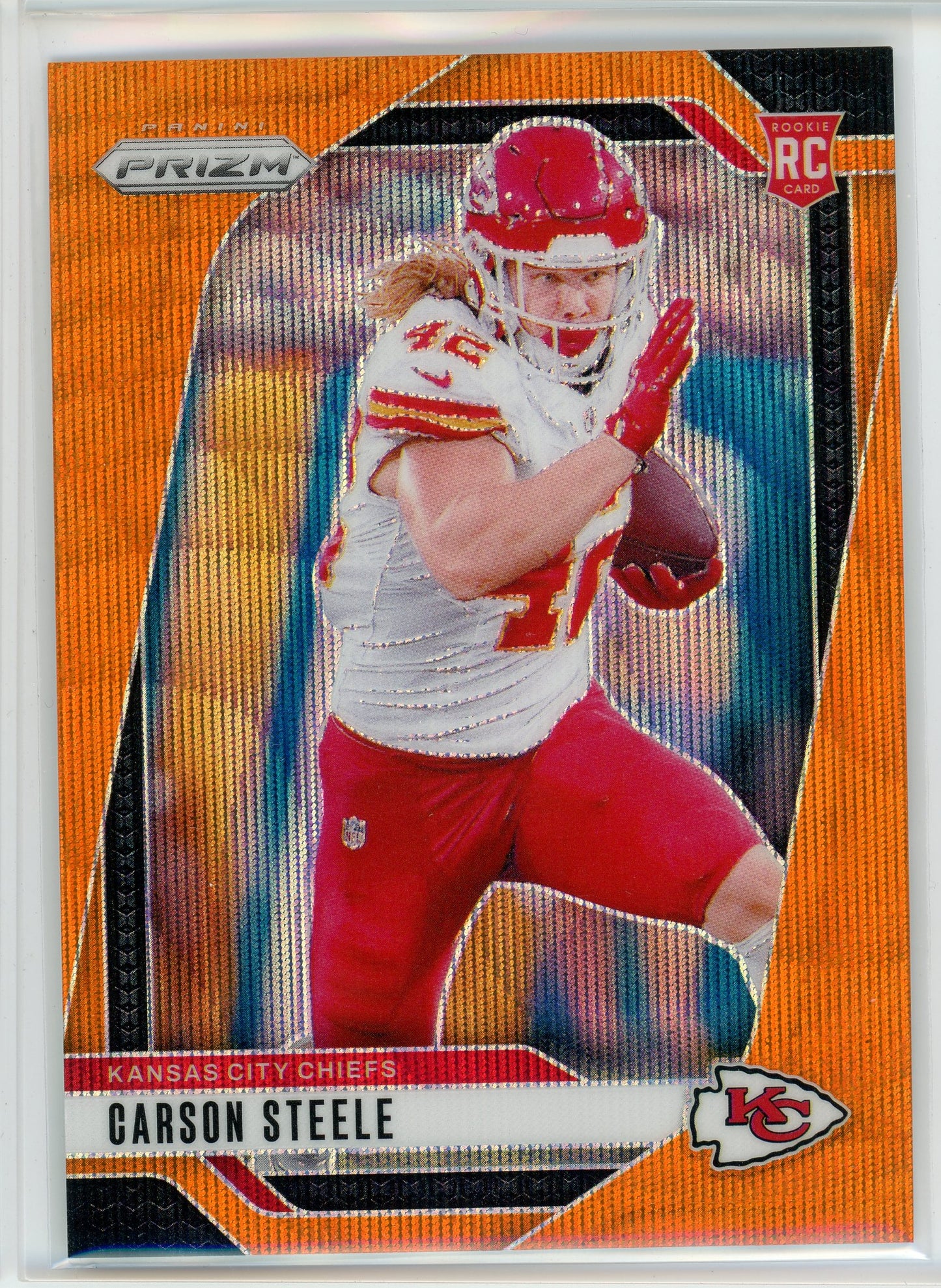 2024 Panini Prizm #377 Carson Steele Orange Wave Prizm /60