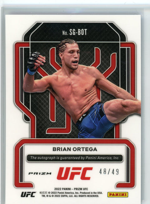 2022 Panini Prizm UFC #SG-BOT Brian Ortega Signatures Blue #/49
