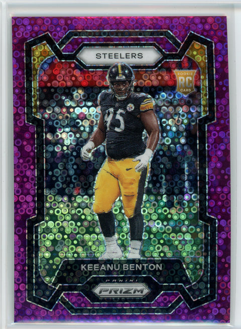 2023 Panini Prizm #387 Keeanu Benton Purple No Huddle Prizm Orange /35