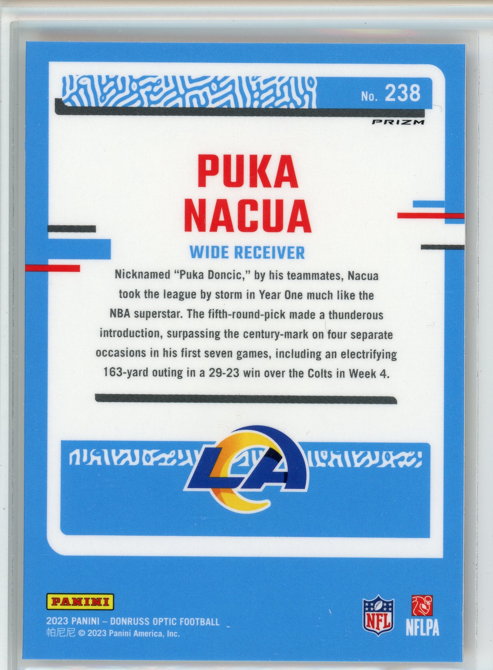 2023 Donruss Optic #238 Puka Nacua Red Mojo