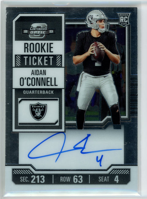 2023 Panini Contenders #101 Aiden O'Connell Rookie Ticket Auto