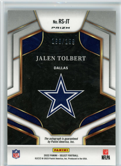 2022 Panini Select #RS-JT Jalen Tolbert Rookie Auto /199