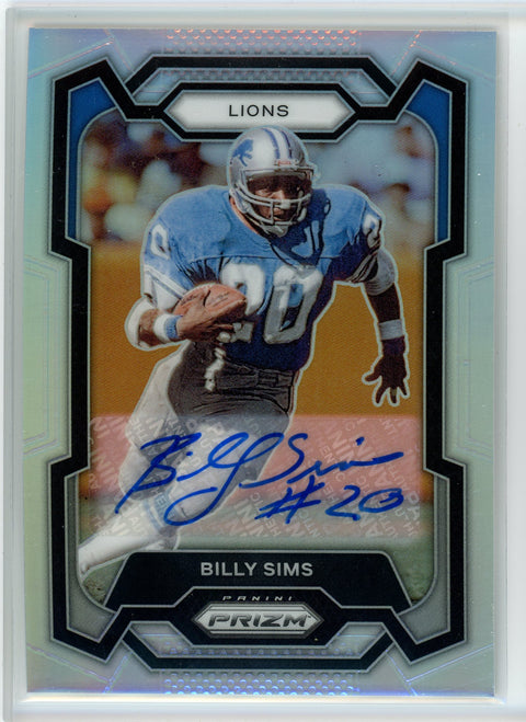 2023 Panini Prizm #95 Billy Sims Autographs Prizm Silver