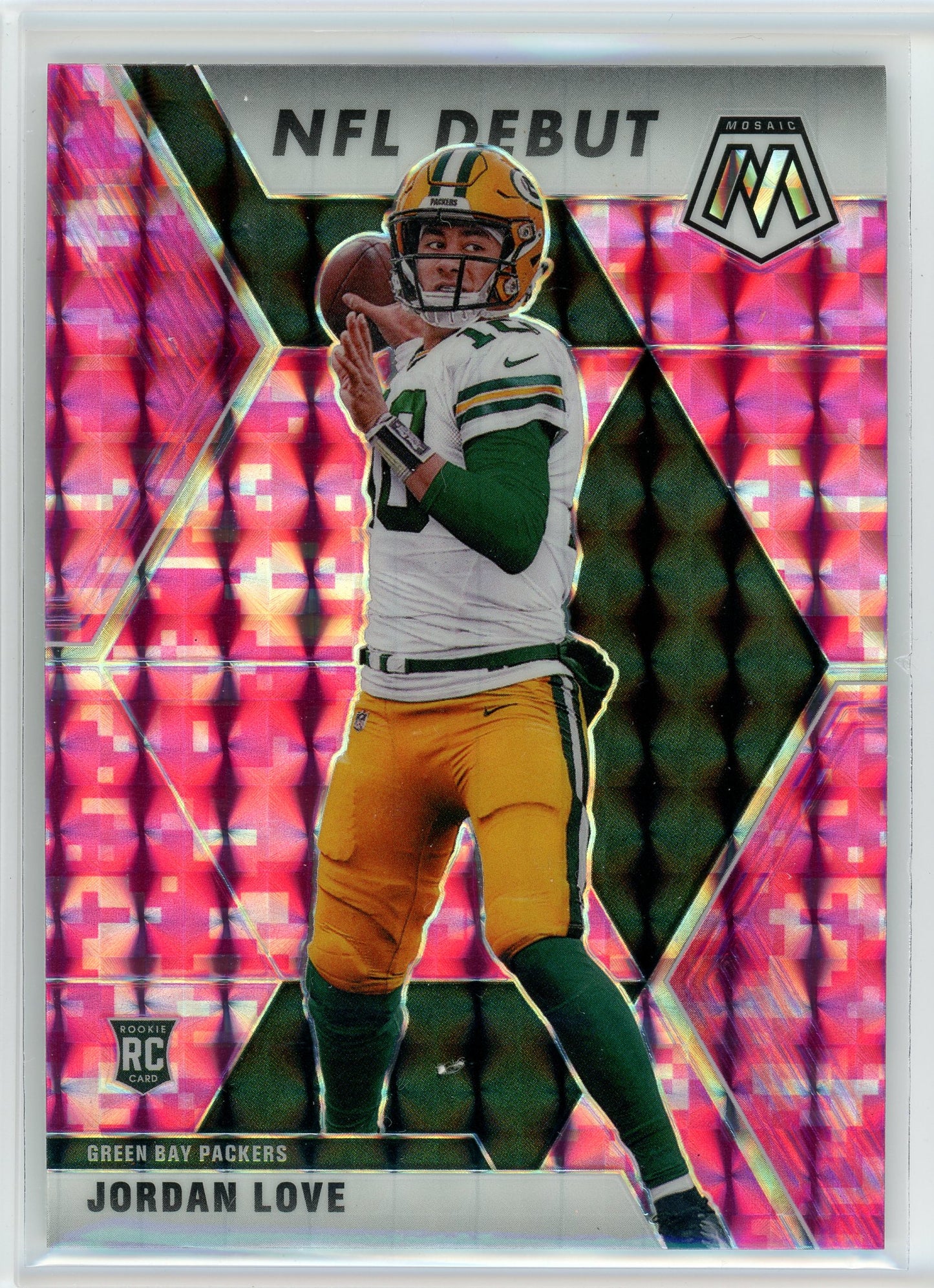 2020 Panini Mosaic #264 Jordan Love NFL Debut Camo Pink Prizm