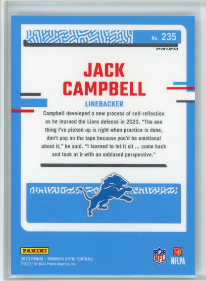 2023 Donruss Optic #235 Jack Campbell Rocket Prizm