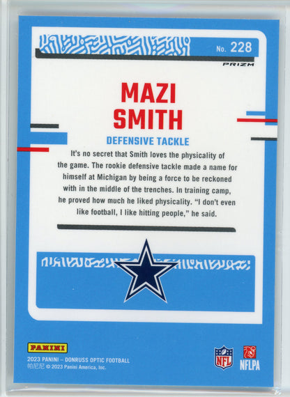 2023 Donruss Optic #228 Mazi Smith Blue Glitter