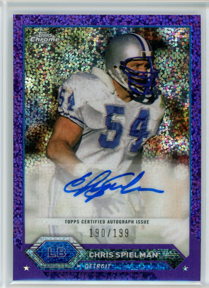 2024 Topps Chrome #TCA-CSP Chris Spielman Purple Speckle Refractor Auto /199
