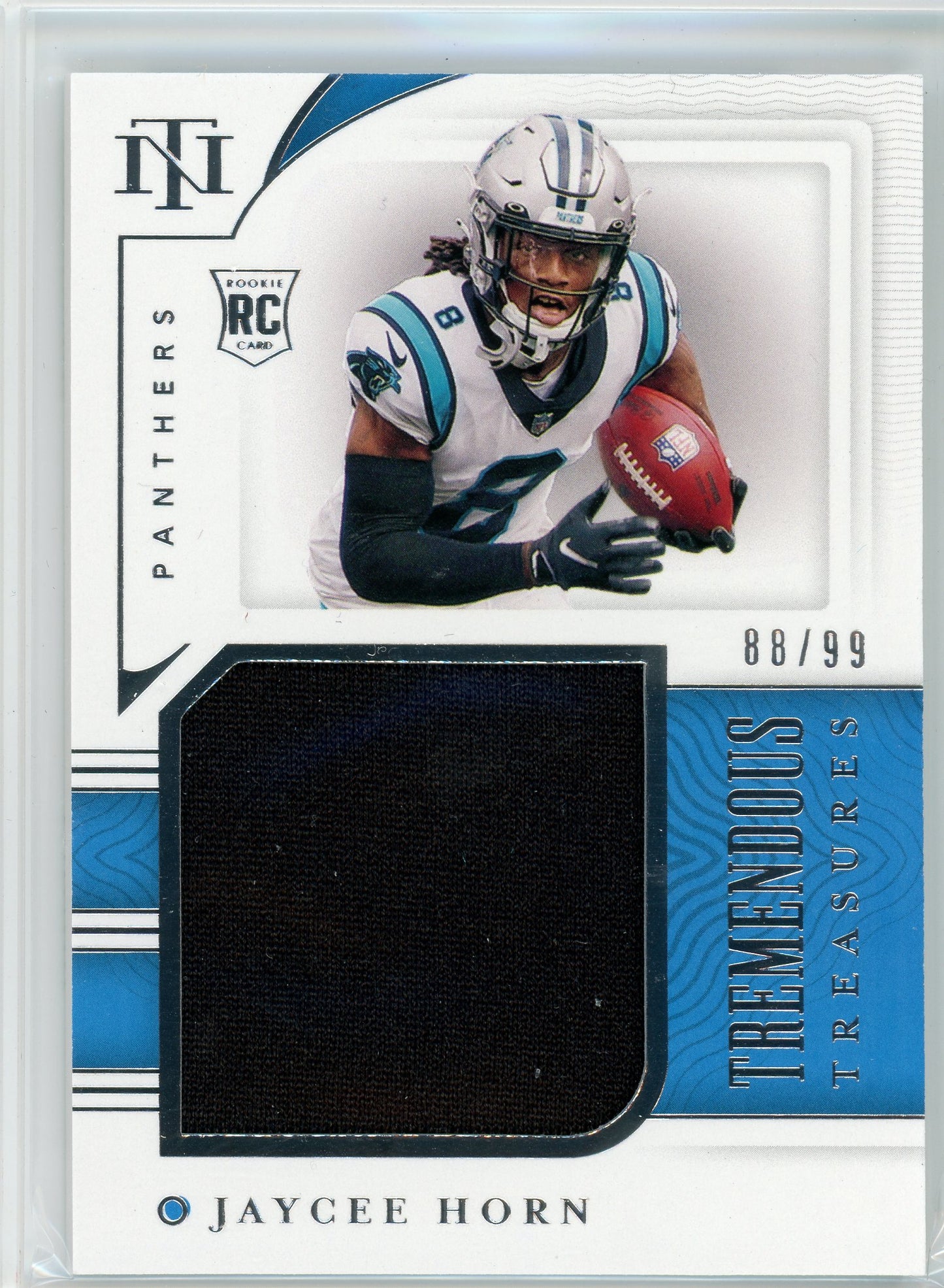 2021 Panini National Treasures #TTr-JAH` Jaycee Horn Tremendous Treasures /99