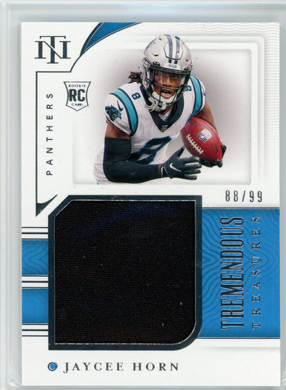 2021 Panini National Treasures #TTr-JAH` Jaycee Horn Tremendous Treasures /99