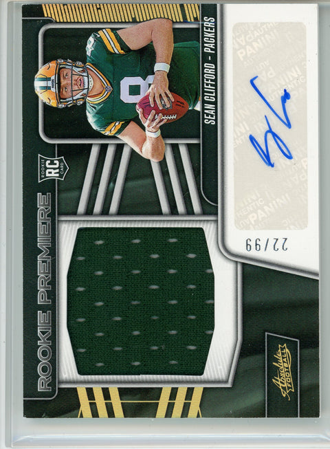 2023 Panini Absolute #RPMA-SC Sean Clifford Rookie Premier Patch Auto /99