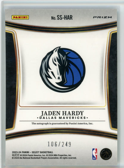 2023-24 Panini Select #SS-HAR Jaden Hardy Auto /249