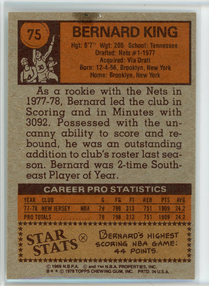 1978-79 Topps #75 Bernard King