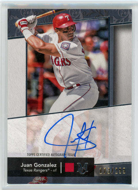 2024 Topps Museum #AA-JG Juan Gonzales Archival Artographs /299