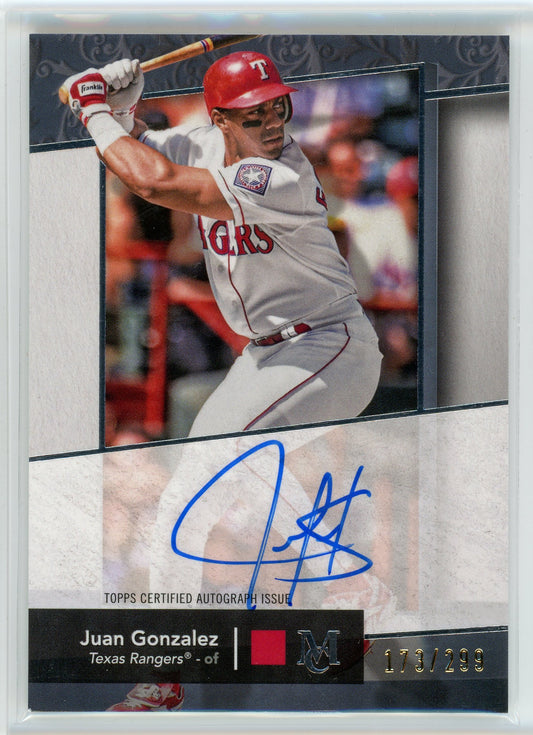 2024 Topps Museum #AA-JG Juan Gonzales Archival Artographs /299