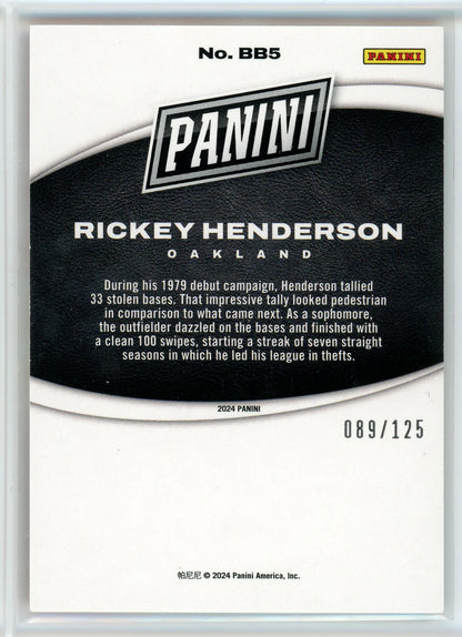 2024 Panini #BB5 Rickey Henderson Black Friday Red /125