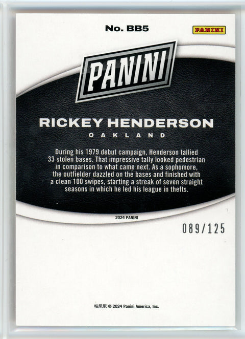 2024 Panini #BB5 Rickey Henderson Black Friday Red /125