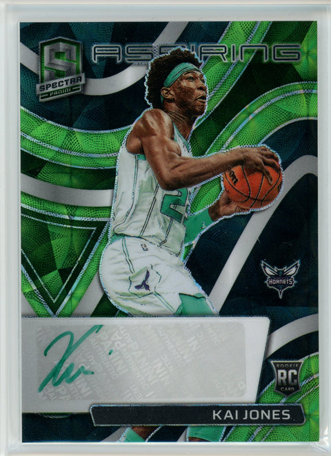 2021-22 Panini Pectra #AA-KJN Kai Jones Aspiring Green Scope Prizm Auto /50