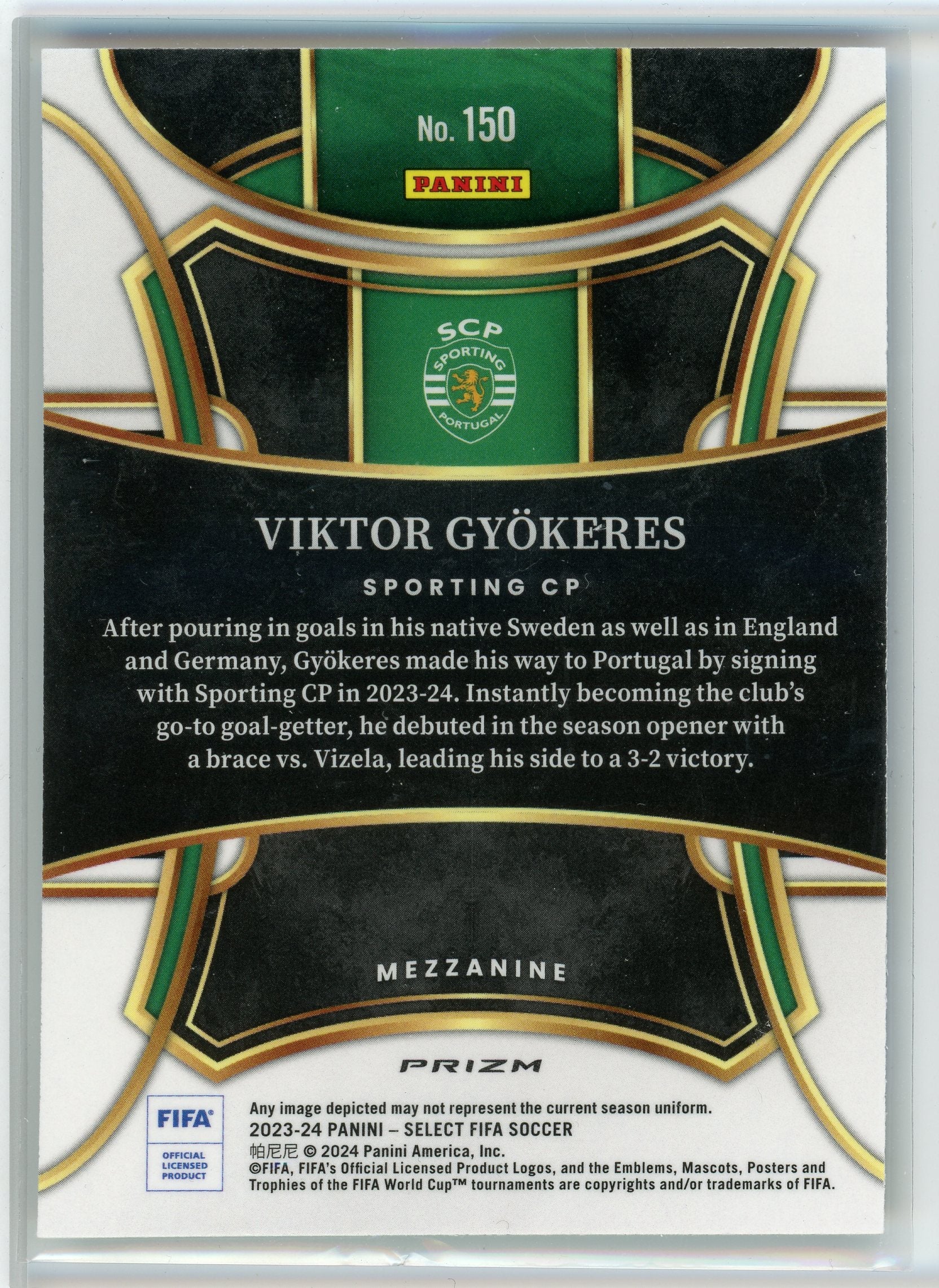 2023-24 Panini Select FIFA #150 Viktor Gyökeres Blue