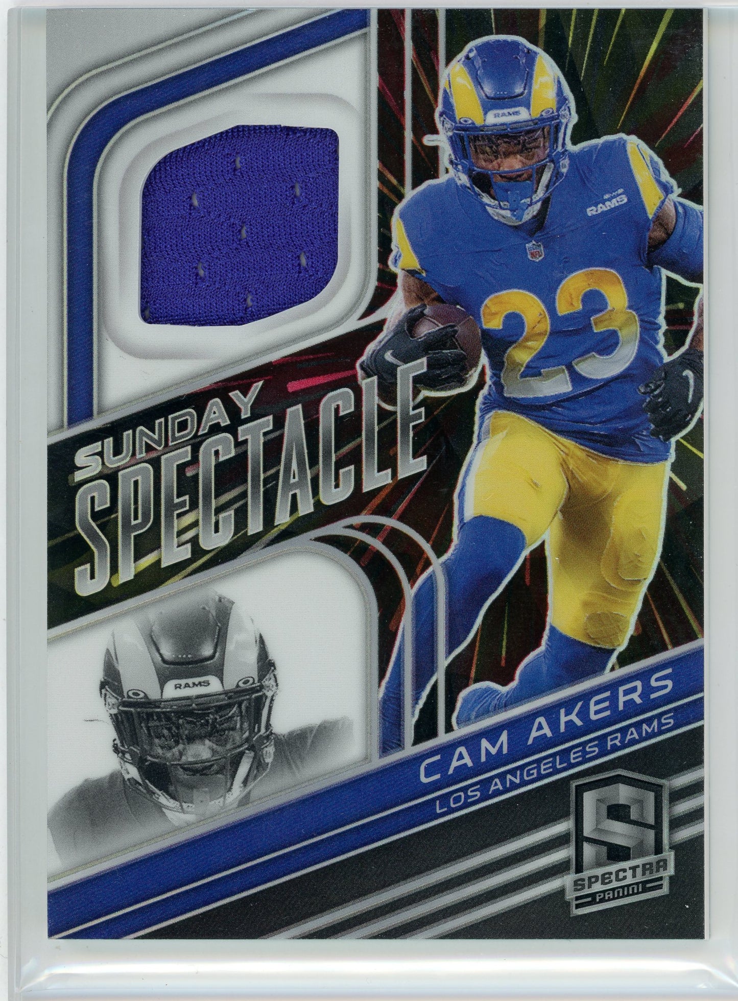2022 Panini Spectra #SS-CAK Cam Akers Sunday Spectacle Patch /75