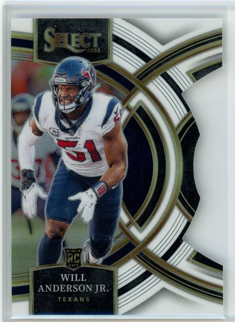 2023 Panini Select #125 Will Anderson Jr. White Die Cut /199
