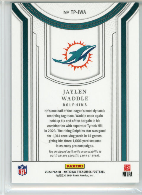 2023 Panini National Treasures #TP-JWA Jaylen Waddle Treasured Patches /49