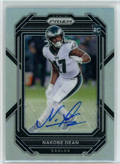 2022 Panini Prizm #399 Nakobe Dean Autographs Prizm Silver