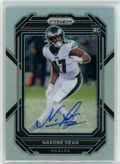 2022 Panini Prizm #399 Nakobe Dean Autographs Prizm Silver