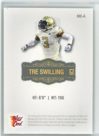 2022 Wild Card #MB-A Tre Swilling Premium Auto /99