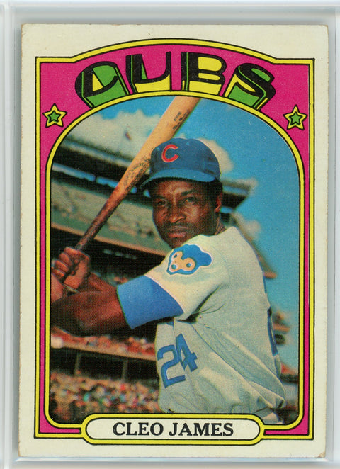 1972 Topps #117a Cleo James Yellow under C and S