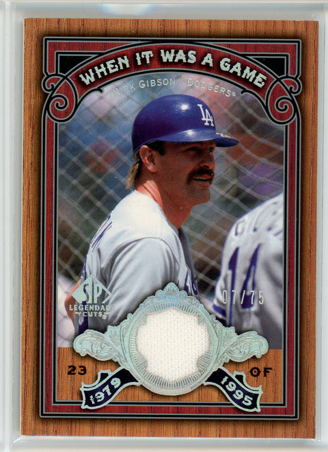 2006 Upper Deck #WG-KI Kirk Gibson When It Was A Game Patch