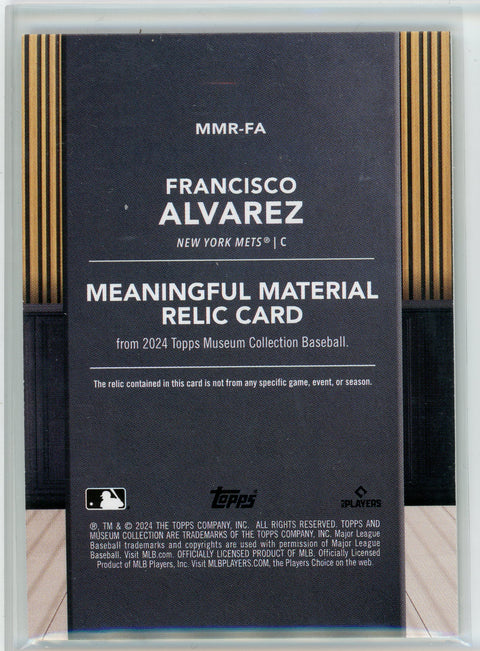 2024 Topps Museum #MMR-FA Francisco Alverez Meaningful Material Relic /49
