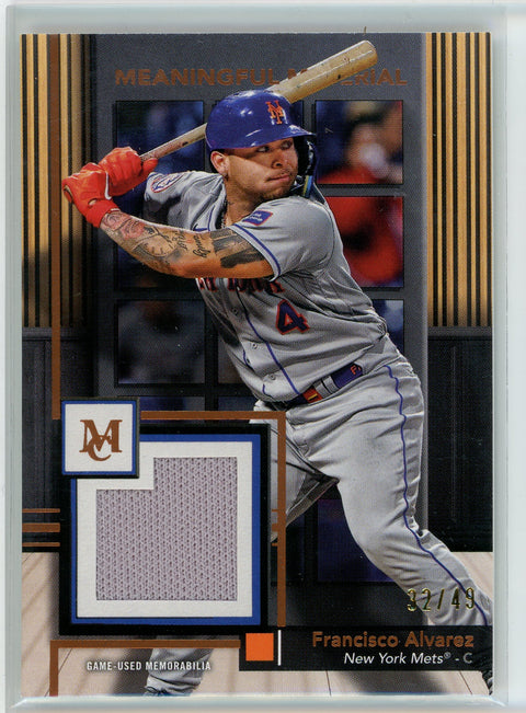 2024 Topps Museum #MMR-FA Francisco Alverez Meaningful Material Relic /49