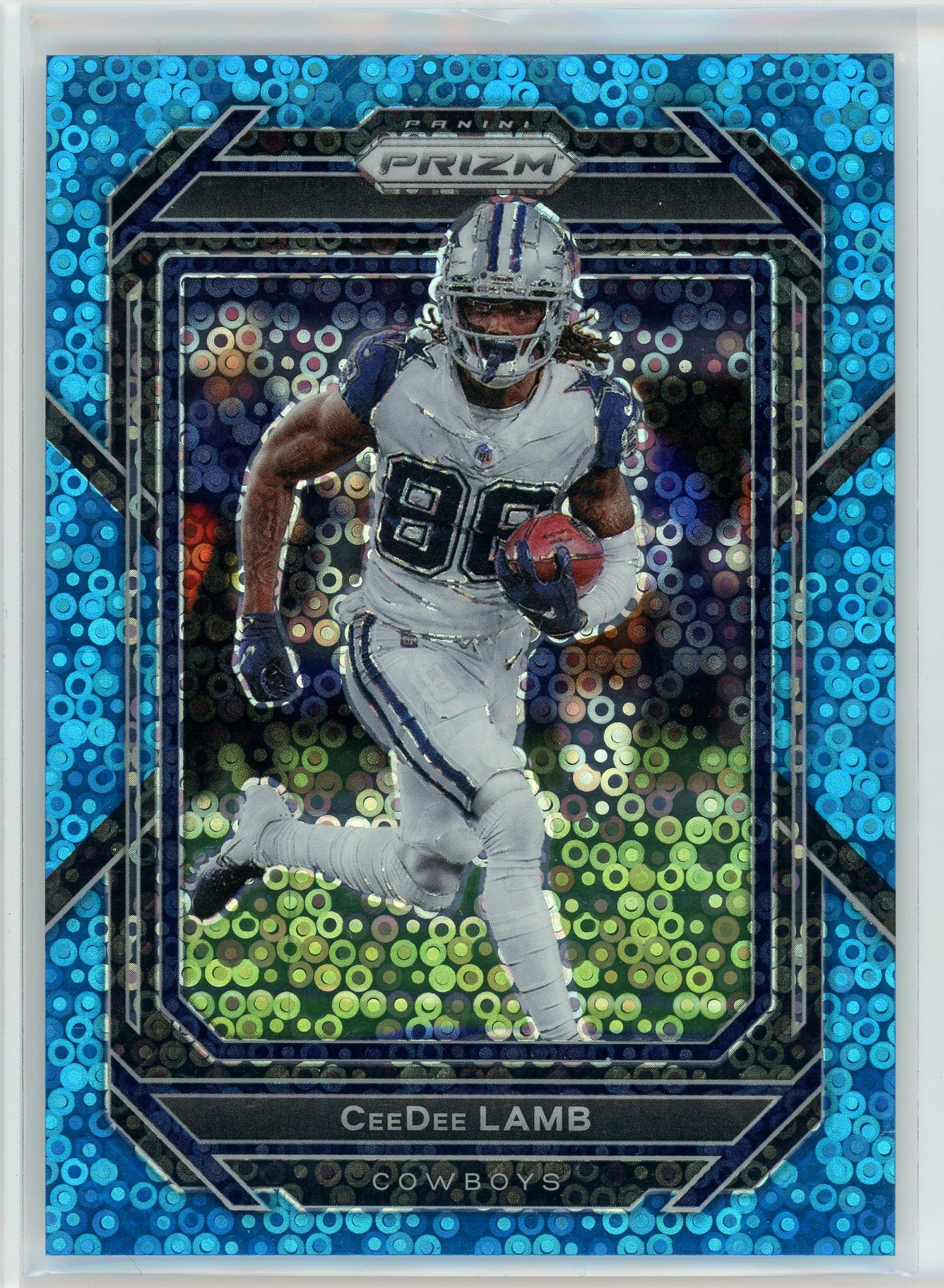 2022 Panini Prizm #79 CeeDee Lamb Blue No Huddle Prizm