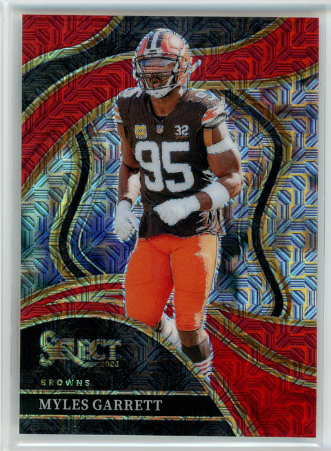 2022 Panini Select #232 Myles Garrett Red Mojo Prizm /49