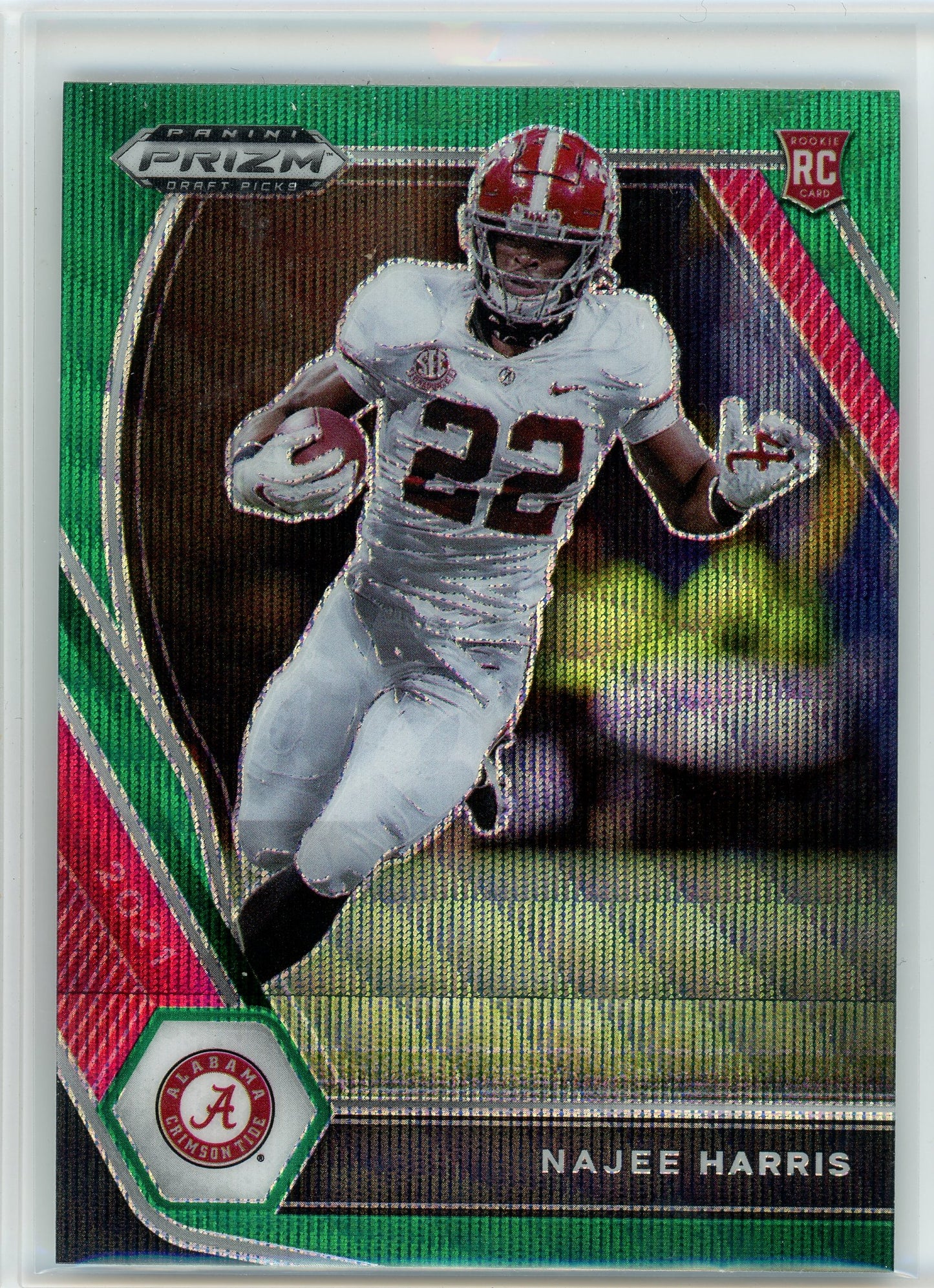2021 Panini Prizm Draft Picks Collegiate #102 Najee Harris Green Wave
