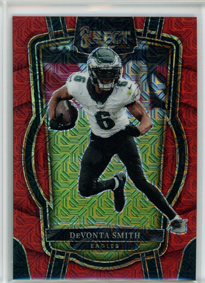2022 Panini Select #221 DeVonta Smith Red Mojo Refractor /49