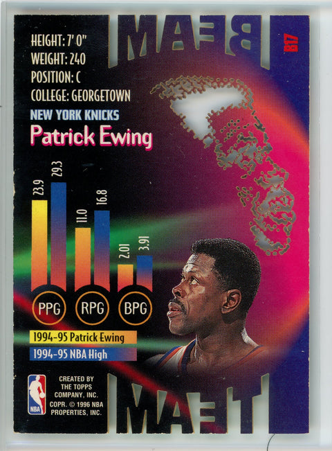 1995-96 Stadium Club #B17 Patrick Ewing Beam Team