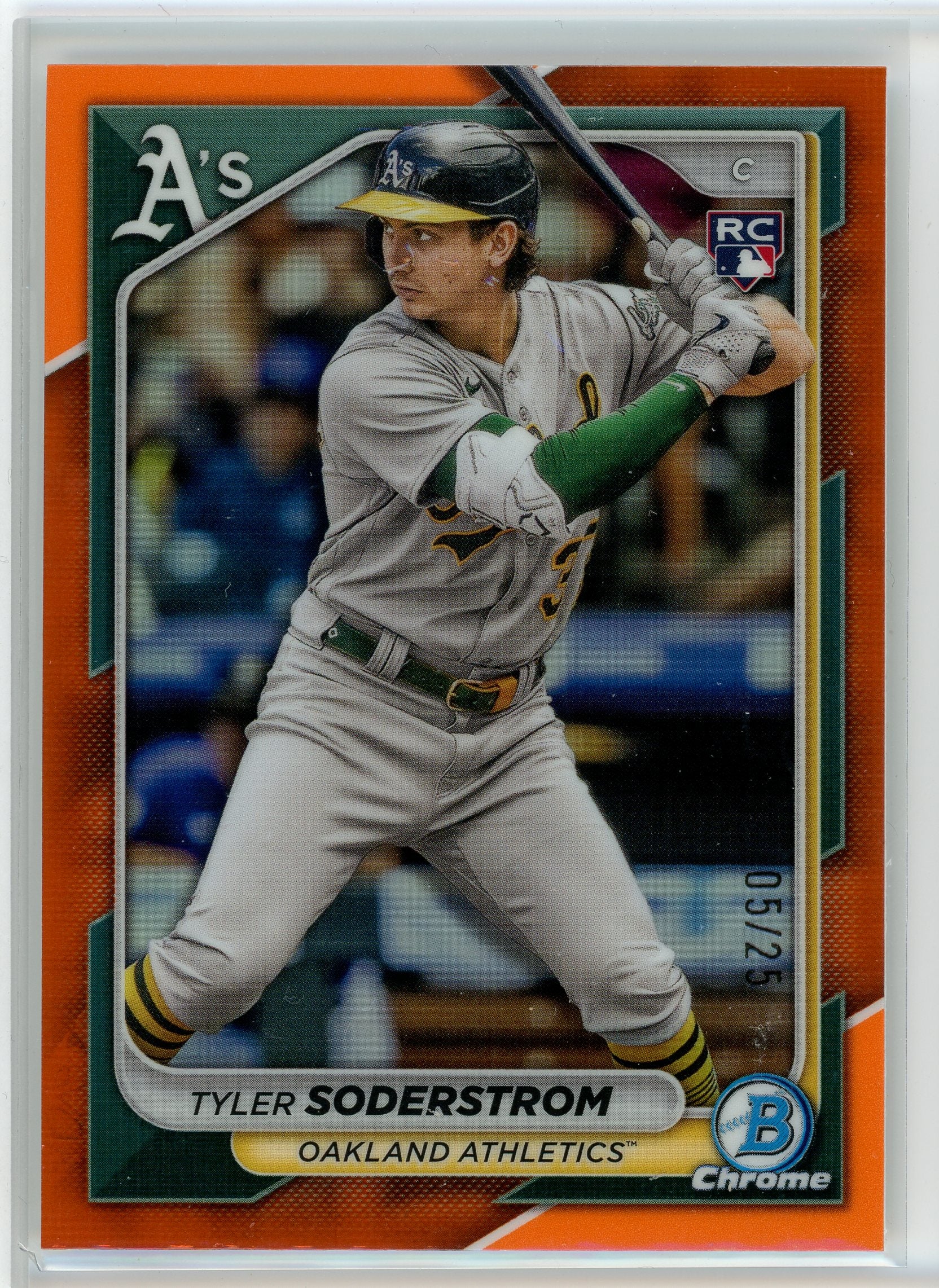 2024 Bowman Chrome #16 Tyler Soderstrom Orange Refractors #/25