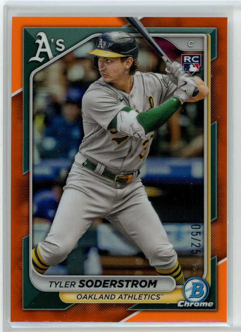 2024 Bowman Chrome #16 Tyler Soderstrom Orange Refractors #/25