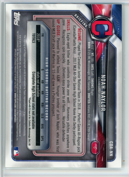 2018 Bowman Draft #BDC-193 Noah Naylor Chrome Refractors
