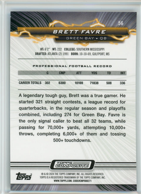 2023 Topps Composite #56 Brett Favre Resurgence Blue Surge #/75