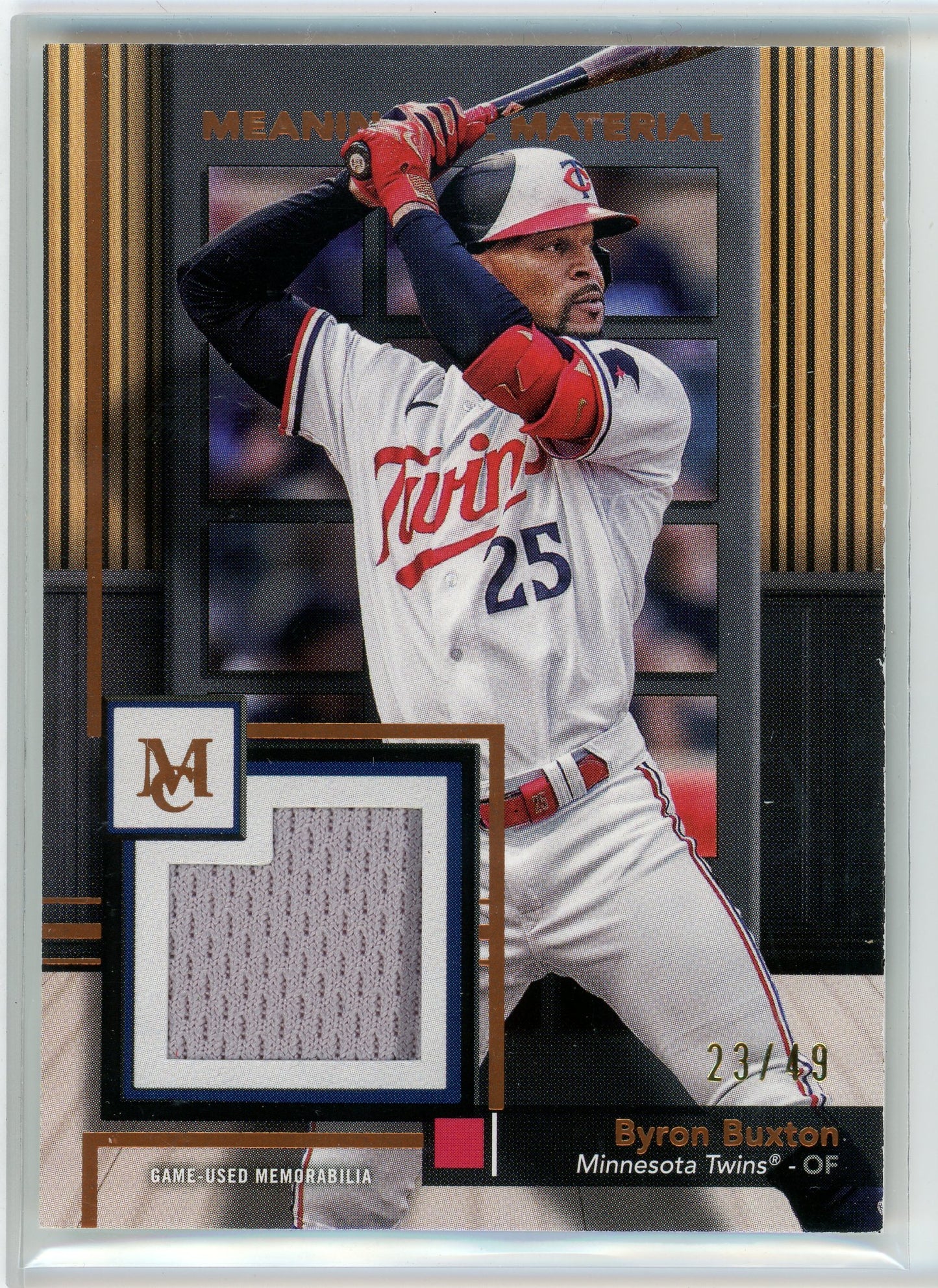 2024 Topps Museum #MMR-BBX Byron Buxton Meaningful Materials Relics Copper /49