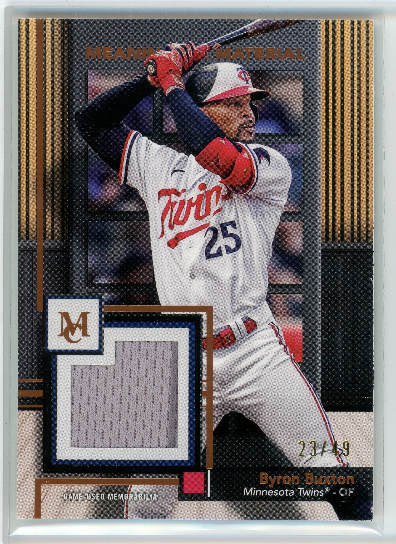 2024 Topps Museum #MMR-BBX Byron Buxton Meaningful Materials Relics Copper /49