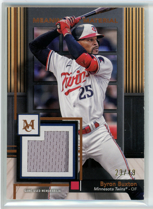 2024 Topps Museum #MMR-BBX Byron Buxton Meaningful Materials Relics Copper /49