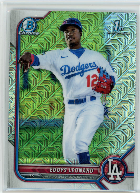 2022 Bowman #BCP-57 Eddys Leonard Chrome Prospects Mojo Refractor