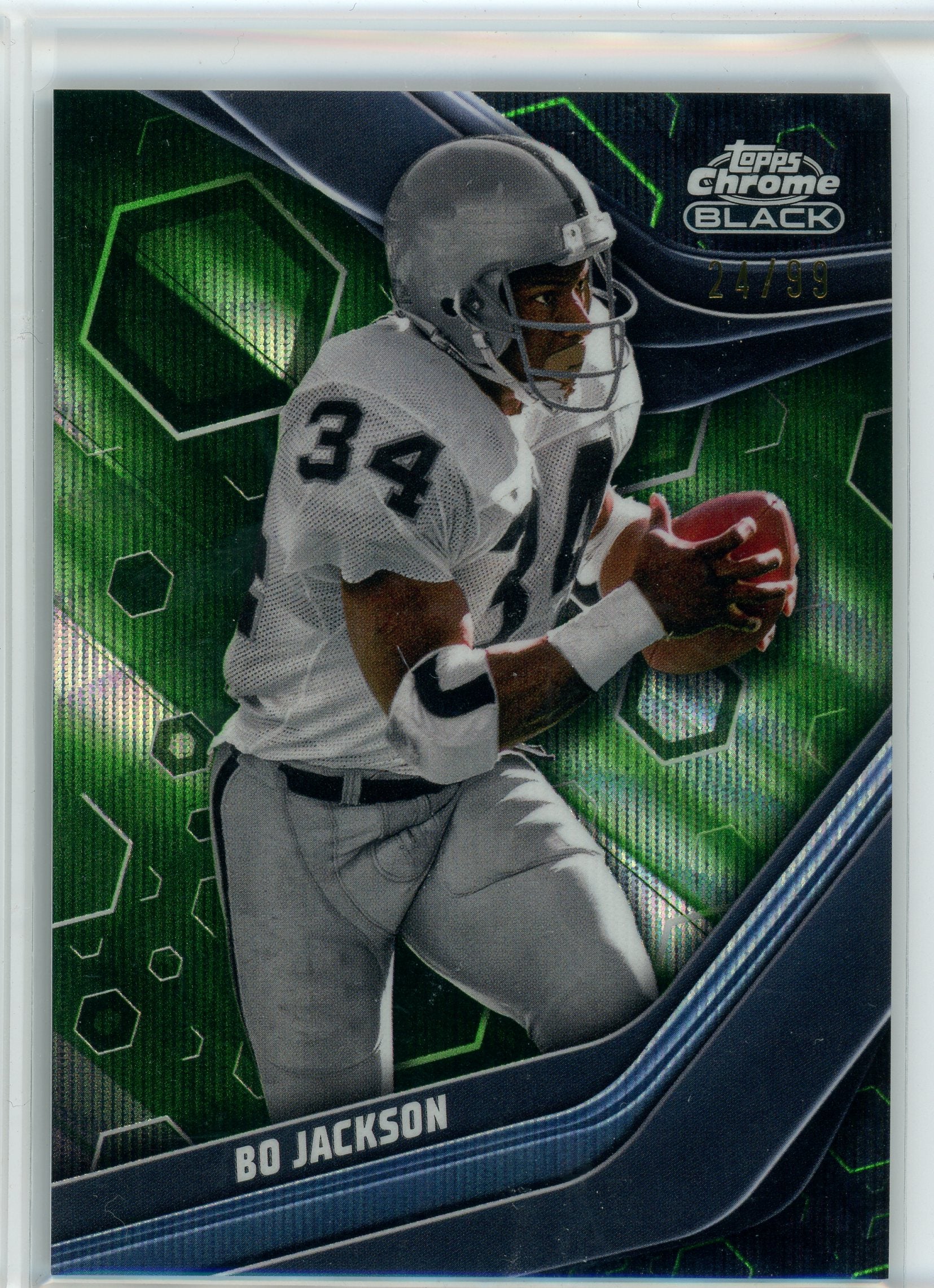 2023 Topps Composite #136 Bo Jackson Topps Chrome Black Green Refractor #/99