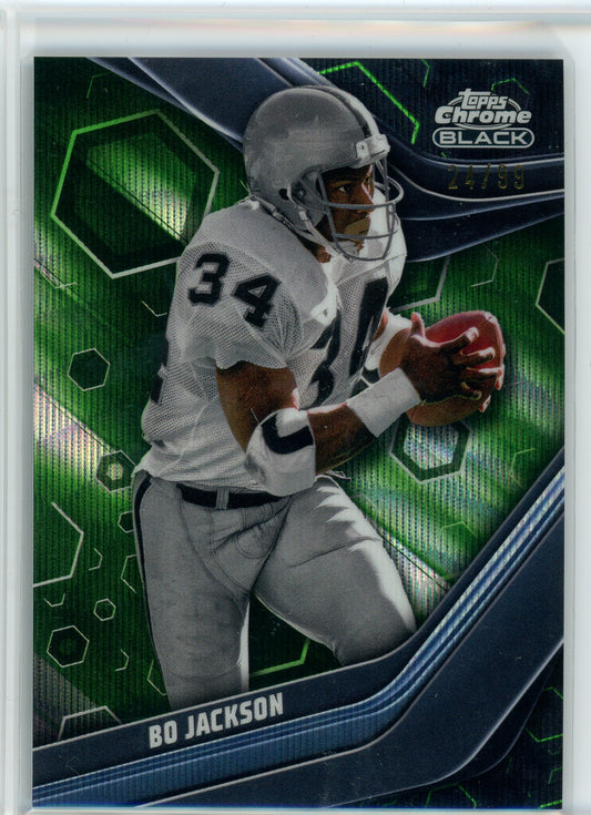 2023 Topps Composite #136 Bo Jackson Topps Chrome Black Green Refractor #/99