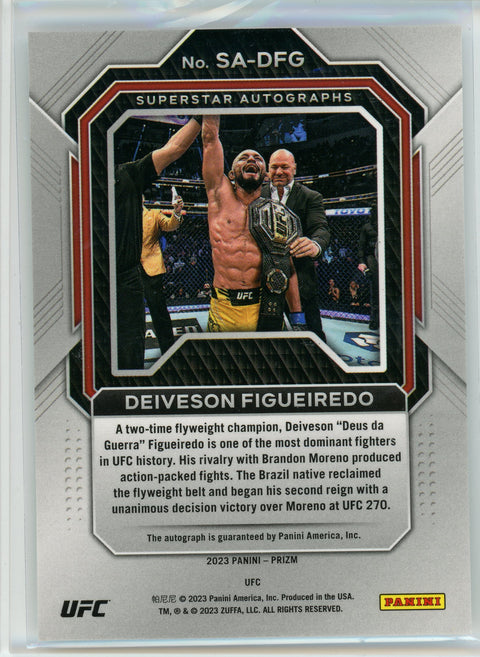 2023 Panini Prizm #SA-DFG Deiveson Figueiredo Superstar Autographs