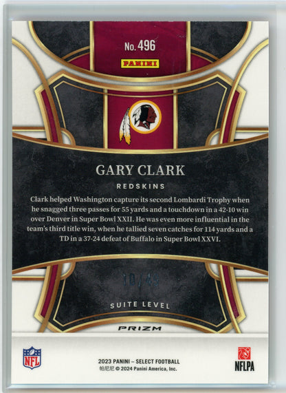 2023 Panini Select #496 Gary Clark Disco Red Prizms #/49